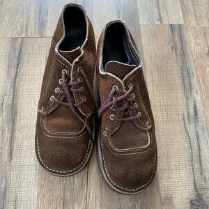 Vintage Brown Suede Lace-Up Shoes